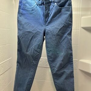 Seven7 Women's High Rise Skinny Crop Blue Jeans